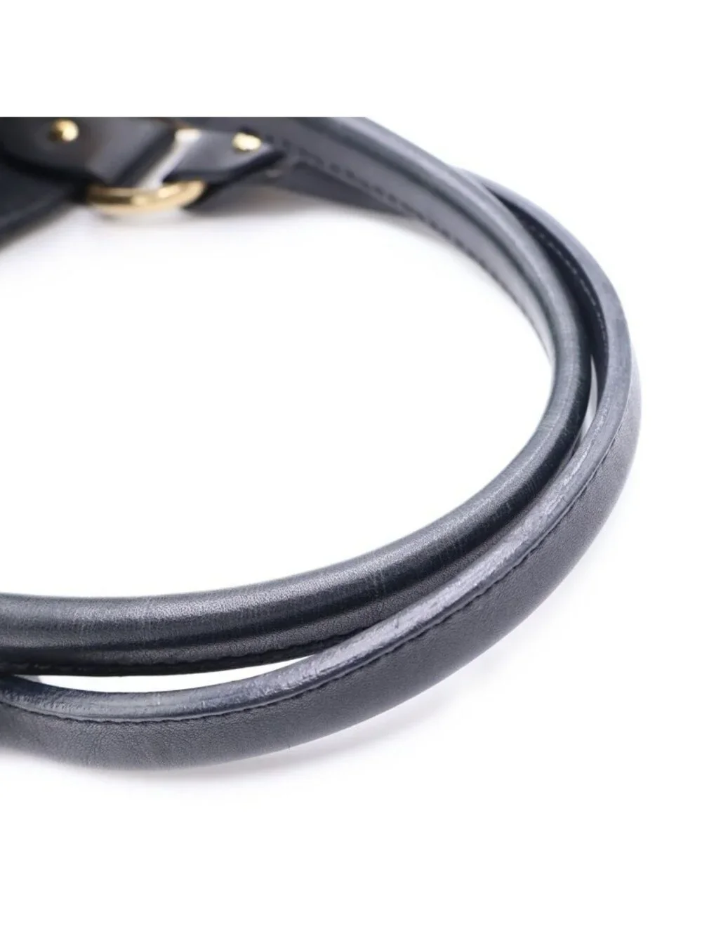 Fendi Handbag Diavolo Black Leather Gold